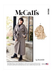 8246 MCCALLS DOUBLE BREASTED TRENCH COAT, BELT, JACKET PATTERN  6-14 or 16-24 NEW choice